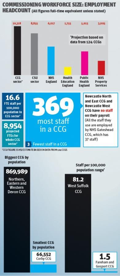 Commissioning workforce size graphs