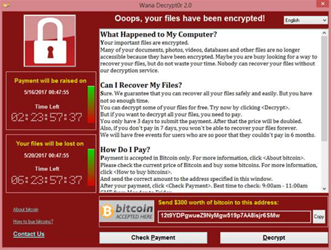 Wannacry screengrab