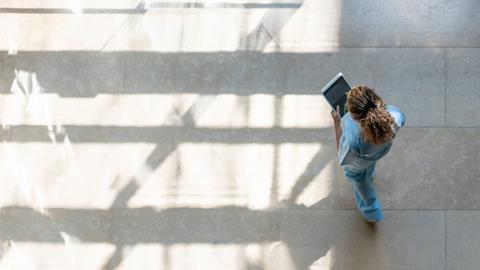 Nurse with ipad
