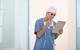 doctor with tablet
