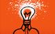 Illustration showing man with lightbulb for head
